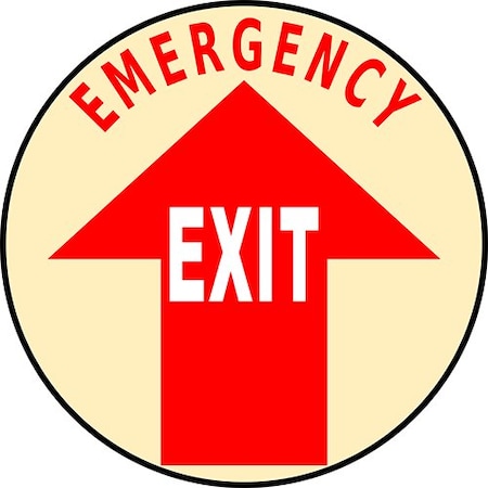 Pristine Products Emergency Exit Floor Sign. stEE16rt